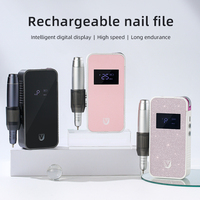 Machine à ongles électrique sans fil UV-as101 avec écran intelligent, 25000 tr/min, équipement rechargeable pour le nail art