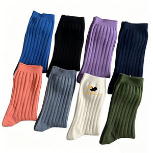 Calcetines de algodón absorbentes de sudor con bordado de la Imperadora Japonesa, de color liso y con tira acanalada, venta al por mayor de fábrica. - Product Image 5