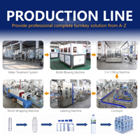 Usine d'agglomération d'eau clé en main 4000-6000 BPH, nouvelle installation avec équipement complet inclus