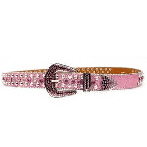 Western Luxury Herren Leder PU Kristall Strass Gürtel Designer mit Diamond Love Accessoires Hip-Hop Punk Trend Custom Gürtel - Product Image 5