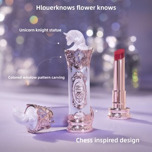 Nuevo Lápiz Labial Sólido de Lujo con Acabado Brillante y Efecto Film-Forming Flower Knows Knight Unicorn, No Pegajoso, 3.5g, Marca Famosa China, 9 Colores - Product Image 1