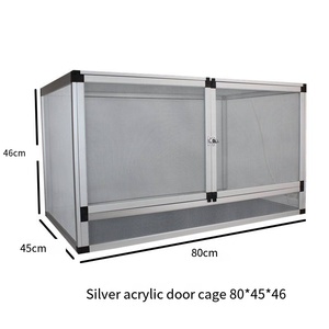 <span class=keywords><strong>PAYI</strong></span> cage d'escalade pour animaux de compagnie cage à mailles horizontales boîte d'alimentation caméléon en alliage d'aluminium - Product Image 6