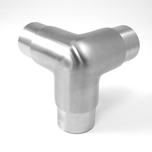 C110204 Raccord coudé à 3 voies pour tuyau en acier inoxydable AISI 304 Finition satinée Surface lisse haute pression Matériau en cuivre - Product Image 3