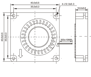 5V 12V DC מפוח מאוורר 4010 קטן צנטריפוגלי מפוח 40mm 40*40*10 להשתמש עבור ארומה מפזר - Product Image 3
