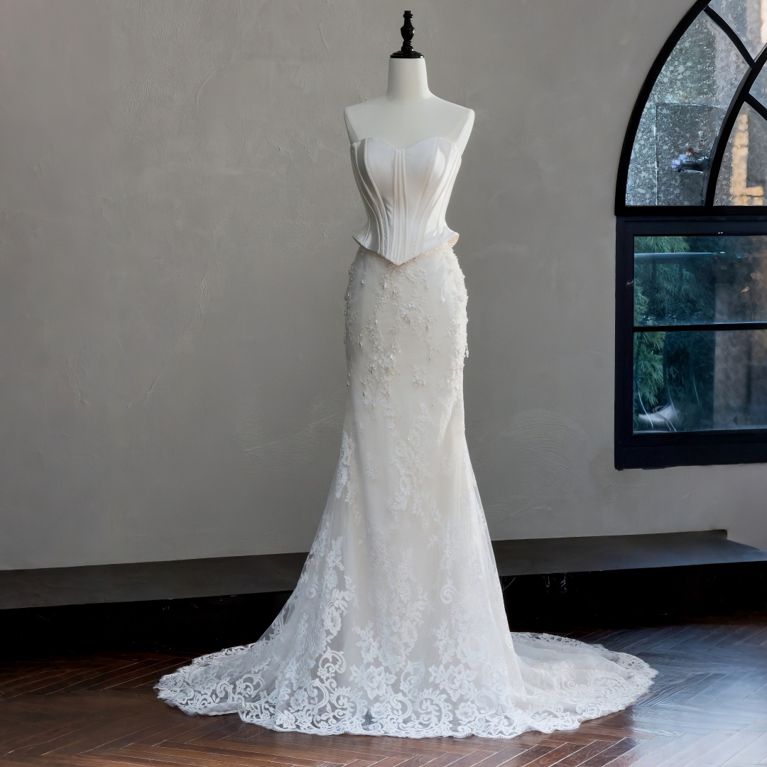MQW02280 Sleeveless Corset Pearl Beaded Lace Basque Waist Two Piece Wedding Dress| Alibaba.com MQW02280 Sleeveless Corset Pearl Beaded Lace Basque Waist Two Piece Wedding Dress| Alibaba.com