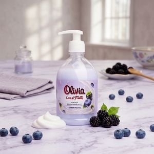Jabón Líquido Humectante Delicado con Mousse de Mora, Glicerina y Extractos de Frutas 500 ml Olivia Love & Fruttis - Product Image 1