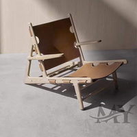 Conception de restauration rapide personnalisée, nouvelle selle nordique moderne en cuir, table et chaises de Restaurant de café de Style bois massif