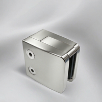 Abrazadera de Vidrio para Montaje en Pared, Estilo Moderno Rústico, de Acero Inoxidable con Acabado Espejo, Fácil de Instalar para Balcones y Escaleras