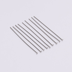 Broches plates en acier inoxydable 60 mm, accessoires de bijouterie, clous pour boucles d'oreilles, matériaux pour la fabrication artisanale de bijoux, broches courbées en forme de T - Product Image 2