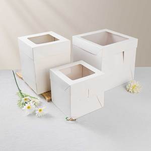 โรงงานซันไชน์ ขายส่งกล่องเค้กกระดาษแข็งใส ขนาด 8x8x8 นิ้ว - Product Image 6