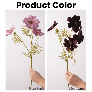 Fleurs artificielles en soie hautement recommandées, Cosmos artificiels de Bordeaux pour la décoration de la maison et de mariage - Product Image 3