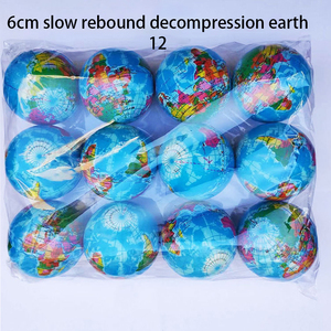 Lot de 12 mini globes terrestres éducatifs anti-stress 2023, 6 cm, en PU, jouet sensoriel pour enfants et adultes - Product Image 4