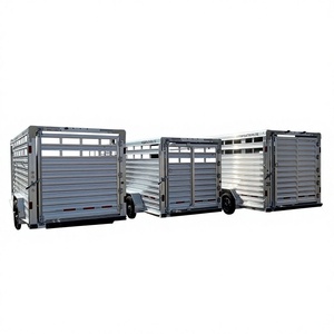 Remolque para Ganado de Aluminio Plateado 6X12 7X12, Remolque para Transporte de Caballos de Alta Resistencia, Capacidad de 3000 kg, Detalles en Negro, Construcción de Calidad - Product Image 1