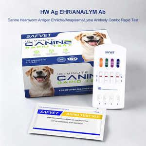 Kit de Prueba Veterinaria para Perros, Prueba Rápida de 4 Paneles, EHR ANA HW <span class=keywords><strong>LYM</strong></span>, Antígeno Canino, Detección de Enfermedades Transmisoras por Garrapatas, Venta al Por Mayor - Product Image 1