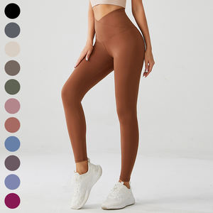 OEM Custom Crossover Yoga Pants High-Waisted <b>Flare</b> <b>Leggings</b> with Tummy Control Quick Dry & Breathable Seamed Yoga <b>Leggings</b> - Product Image 1