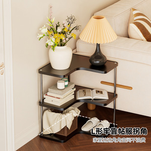 <b>Desktop</b> multi-layer storage rack, small and simple <b>desktop</b> bookshelf/display rack, solid wood corner organizer. - Product Image 5