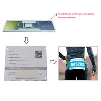 Étiquette RFID arrière en mousse Dogbone longue portée étiquette en mousse UHF pour système de chronométrage sportif Marathon