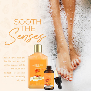 Ensemble de soins relaxants pour la beauté et le bien-être, au lait d'amande et au miel, 10 pièces, pour la douche, le <span class=keywords><strong>bain</strong></span>, kit de soins pour la maison, emballage de soins de <span class=keywords><strong>bain</strong></span> - Product Image 6