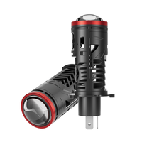 M2 H7 projecteur LED ampoule de voiture Mini lentille 1:1 sans fil Plug & Play Canbus 6000K Auto moto H7 LED phare de voiture lentille avec ventilateur