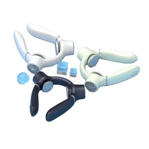 Nouveauté : Ventilateur de cou portable et rechargeable 4000 mAh, sans pales, à LED, pour le sport et l'été, avec fonction eau froide pressée - Product Image 2