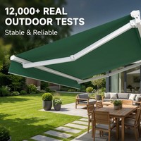 Auvent rétractable motorisé intelligent de luxe moderne avec contrôle intelligent Tuya et protection contre la pluie pour une utilisation extérieure en maison intelligente