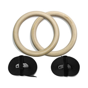 Anneaux de gymnastique TOP Gymnastics Fitness, ensemble d'anneaux en bois de 28 mm pour entraînement à domicile et exercices de traction en intérieur - Product Image 2