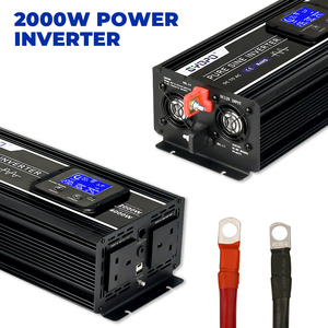 DC <span class=keywords><strong>12V</strong></span> 24V à <span class=keywords><strong>220V</strong></span> 230V <span class=keywords><strong>Onduleur</strong></span> solaire de voiture Onde sinusoïdale pure avec 4000W Puissance de crête 60Hz Fréquence de sortie Écran LCD - Product Image 5