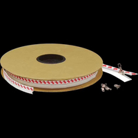 Ruban de fermeture éclair blanc durable de 3 m avec fermeture éclair standard de 3,5 mm pour affiches défilantes, 100 m par rouleau
