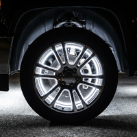 Kit d'éclairage de roue LED COB blanc pur pour camion 15" 17" – Anneaux lumineux les plus brillants pour roues, éclairage sous châssis, accessoires de voiture, éclairage de roue ATV homologué DOT