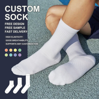 Chaussettes de sport pour hommes personnalisées en coton, brodées avec logo athlétique de tennis, pour la course à pied, montantes à la cheville, OEM, design sur mesure