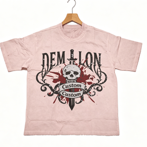 Camiseta de Algodón con Cuello Redondo y Manga Corta para Hombre, con Logotipo Personalizado, Estilo Urbano, Tallas Grandes - Product Image 2