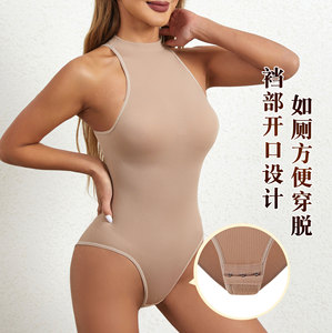 Body de Compresión de Cuello Alto para Mujer, Sin Mangas, Control de Abdomen, Moldeador Sin Costuras - Product Image 2