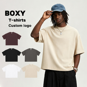 T-shirt imprimé DTG en coton lourd 230 g/m², coupe ample vintage délavée, style streetwear pour homme avec impression sérigraphique personnalisée - Product Image 1