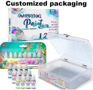 Wasser Marmorierung Mineral Pigment Marmorierung Farbe Kit als Magic Art Toys Marbeling Wasser Zeichnung Kunst Set