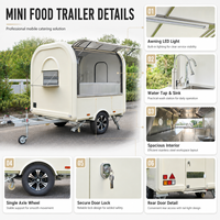 Kits modulaires multi-formats à changement rapide en acier inoxydable pour camions de restauration mobiles, pour le petit-déjeuner, le café, le barbecue, les bonbons et les chips, installation rapide en une journée