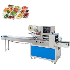 Automatic Frozen Dry Food Microgreen Flow Packaging Packing Machine