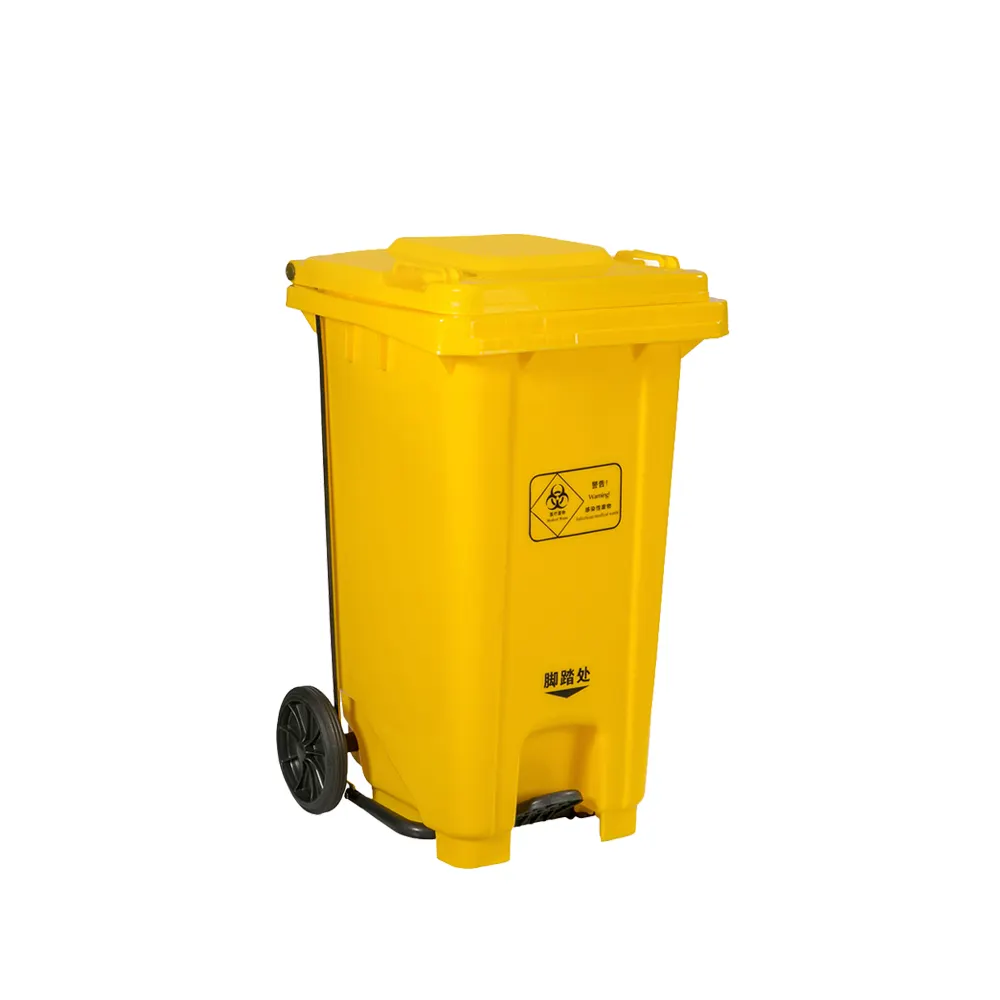 Tempat Sampah Medis Pedal Plastik 100l/Tempat Sampah/Tempat Sampah dengan Roda