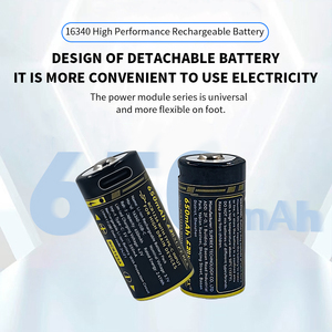 Batterie rechargeable au <span class=keywords><strong>lithium</strong></span> SUPEREX 16340-USB-C <span class=keywords><strong>CR123A</strong></span> 3.7V 650mAh, batterie détachable en stock, vente en gros d'usine - Product Image 2