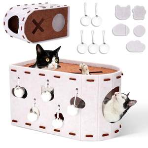 Casa para Mascotas de Fieltro Personalizada de Fábrica, Túnel Desmontable para Gatos, Cueva para Animales para Todas las Estaciones - Product Image 1