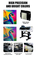 Machine d'impression directe sur film Audley 60 cm à double tête I3200, imprimante DTF avec secoueur de poudre automatique pour l'impression textile