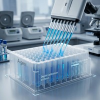 Plaque de puits profonds stérile à 96 puits ronds, fond en V, 1,0 ml, puits indépendants, en plastique, consommables de laboratoire professionnels