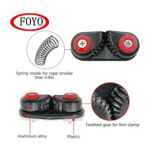 FOYO Marque En Aluminium Anodisé Noir taquet Coinceur Bateau taquets Coinceurs Matic Chaumard Marin Voile <span class=keywords><strong>Voilier</strong></span> Canoë Kayak Dériveur - Product Image 2
