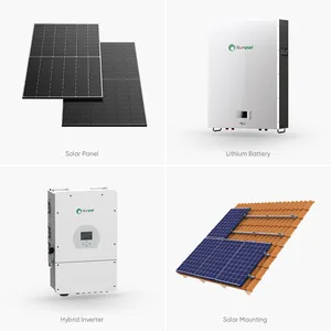 Sunpal Complet Home sistema solare ibrido 5Kw 10Kw 15Kw sistema di energia solare con Inverter ibrido