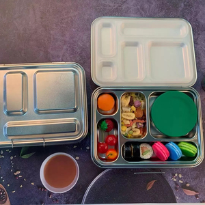 2022 Aohea Plastic 2 5 Compart Stainless Steel Bento Lunch Box Large Durable Perfect Lanch Box For Adults Office