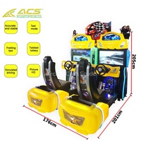 Simulateur de course automobile d'arcade ACS avec écran de 32 pouces, jeu vidéo Outrun, modèle pour deux joueurs, ACS-4872-R, prise US