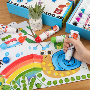 Gxin P022B02 marqueurs de bingo DIY Educational Coloring 12 couleurs display box art markers for kids supplies bingo marker pen - Product Image 4