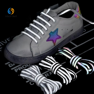 Alta luce bagliore nel buio luminoso fluorescente forma rotonda scintillante Sneakers lacci delle scarpe semicerchio riflettente lacci delle scarpe - Product Image 1