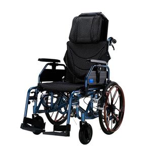 Silla de Ruedas Ligera Plegable y Reclinable de Aleación de Aluminio, Manual, para Personas Mayores, con Función de Inodoro y Ducha - Product Image 3