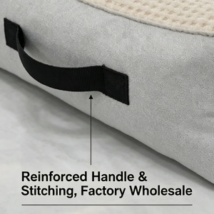 Cama para Mascotas de Tela Waffle, Forma Rectangular, Cama para Perros con Espuma Viscoelástica en Forma de Caja de <span class=keywords><strong>Huevos</strong></span>, Soporte Ortopédico para Perros con Displasia de Cadera, Cama para Perros y Gatos - Product Image 4