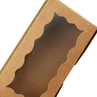 Boîte à pâtisserie en papier kraft de qualité alimentaire personnalisée avec fenêtre transparente pour biscuits, gâteaux, pâtisseries, emballage cadeau